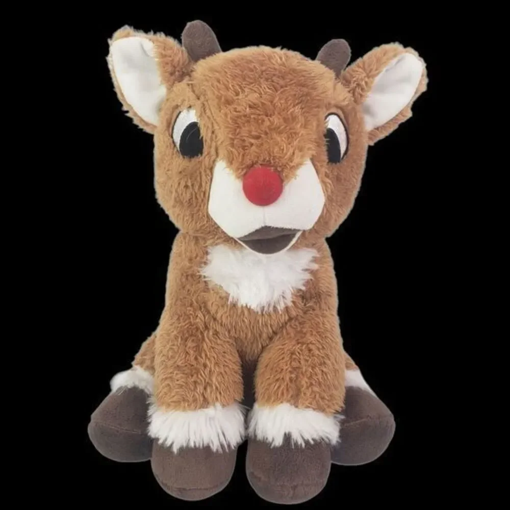 Kohls Cares Brown Reindeer Stuffed‎ Animal Red Nose Special For Christmas 10 In